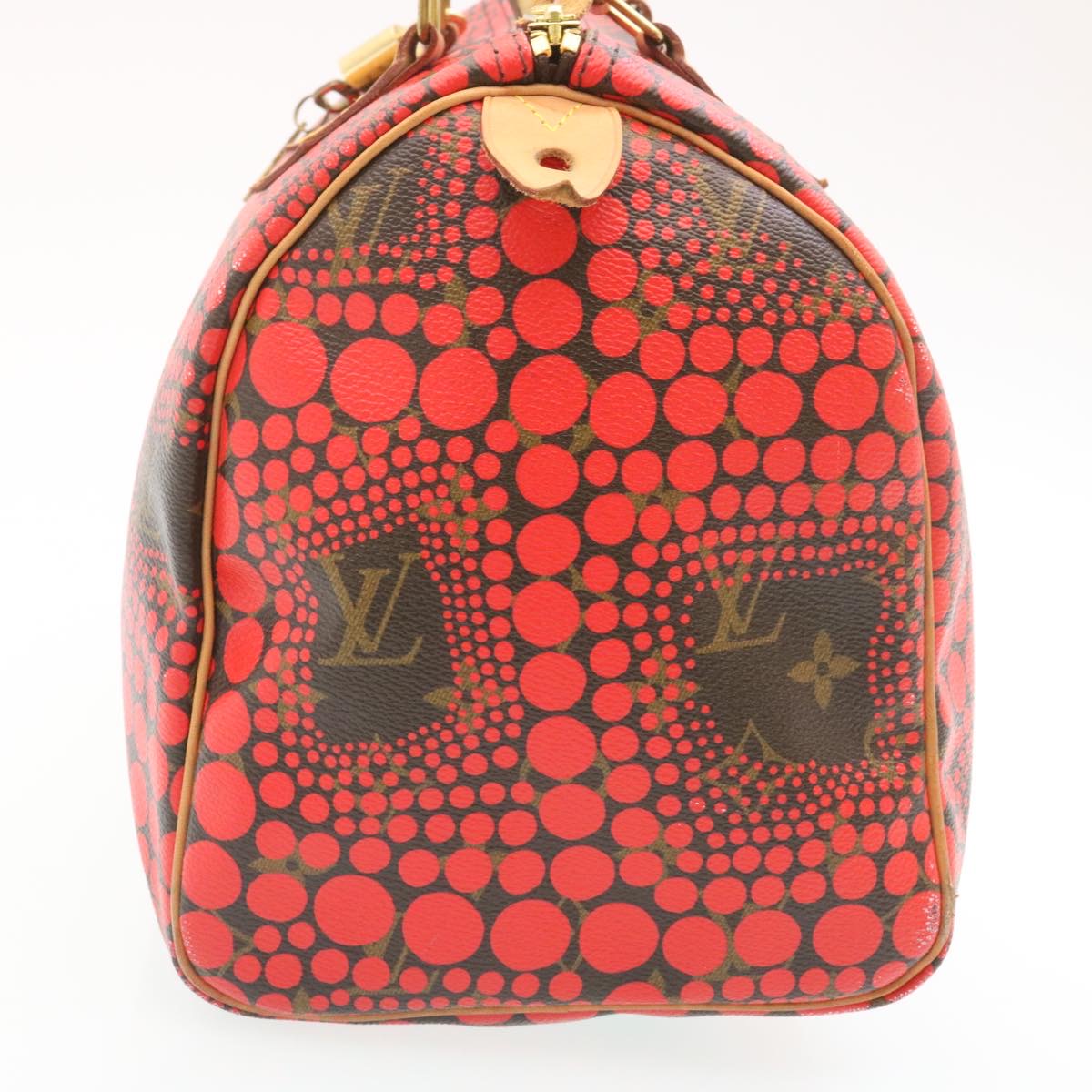 LOUIS VUITTON Monogram Dot Infinity Speedy 30 Kusama Red M40693 LV 28653S