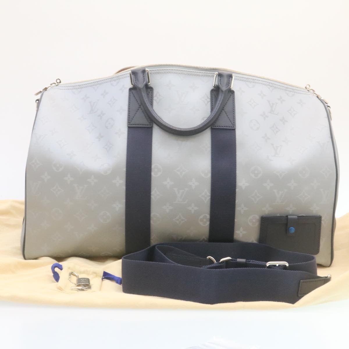 LOUIS VUITTON Monogram Satellite Keepall Bandouliere 50 M44170 LV 28677S