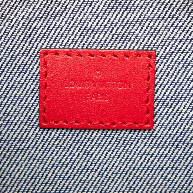 Louis Vuitton Monogram Denim Speedyy Bandouliere 30 Square Patchwork Handbag Shoulder Bag 2WAY M45041 Blue Red Denim Leather  Louis Vuitton