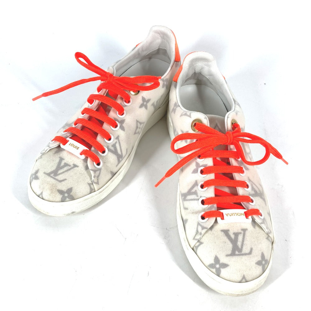 LOUIS VUITTON sneakers PVC white Front Row Line Monogram Lace Shoes Shoes Women 36