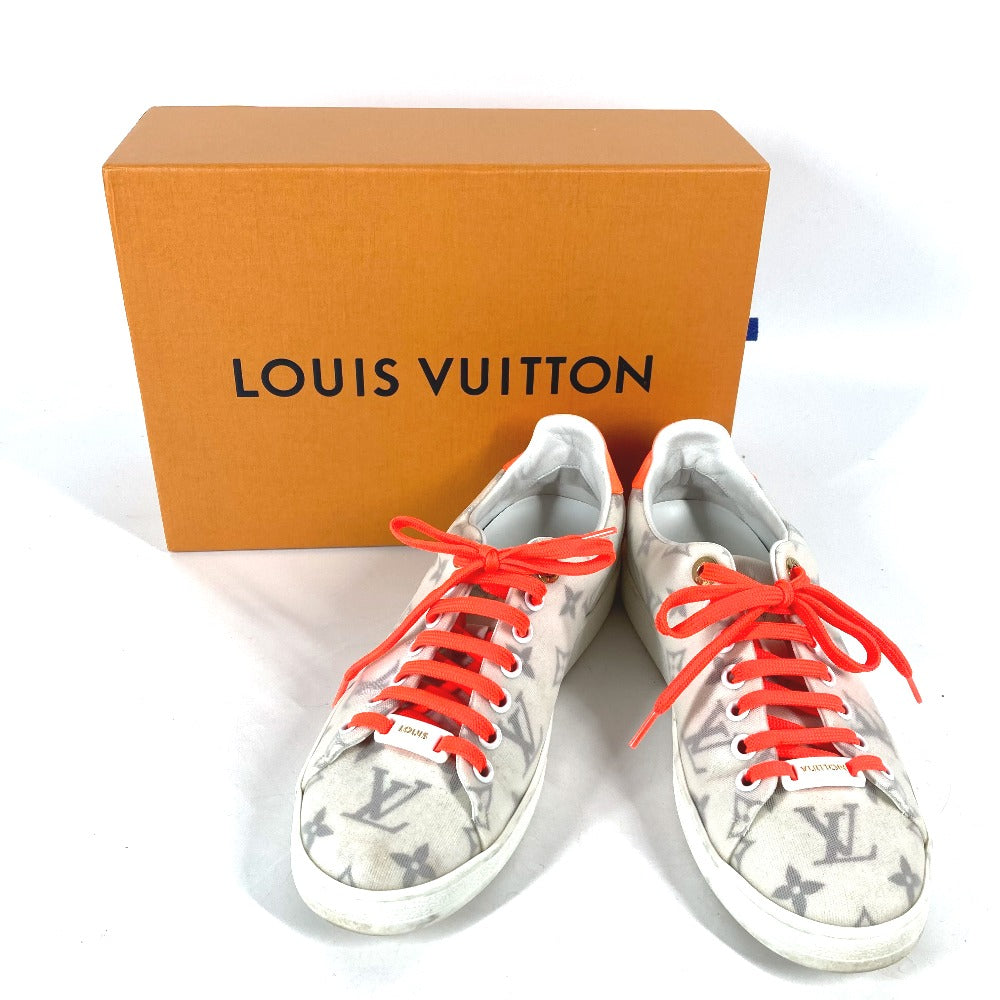 LOUIS VUITTON sneakers PVC white Front Row Line Monogram Lace Shoes Shoes Women 36