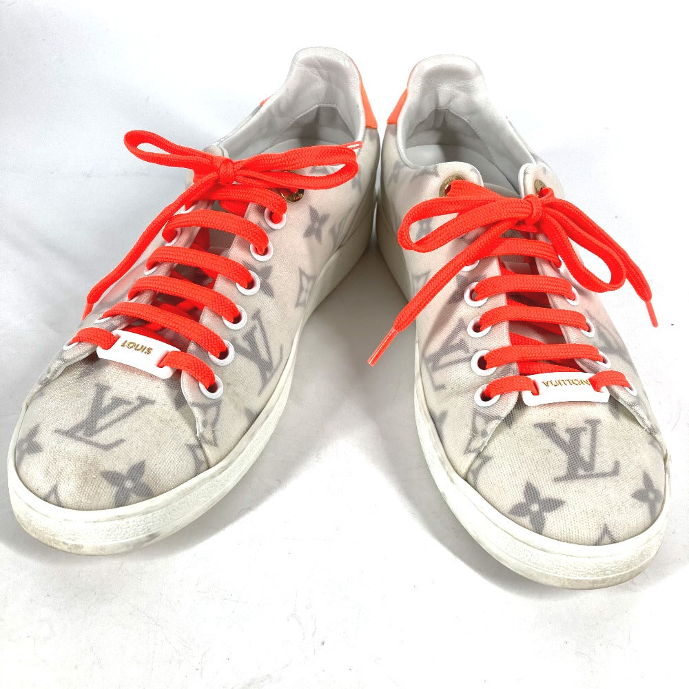 LOUIS VUITTON sneakers PVC white Front Row Line Monogram Lace Shoes Shoes Women 36