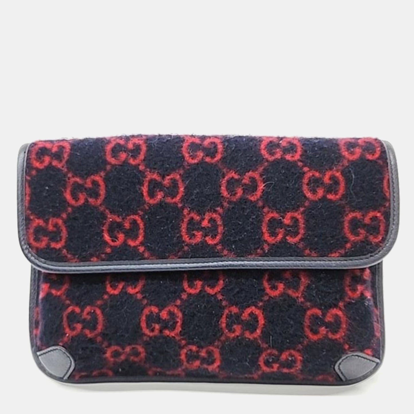 Luxury Gucci Trending 2025 Navy GG Wool Belt Bag