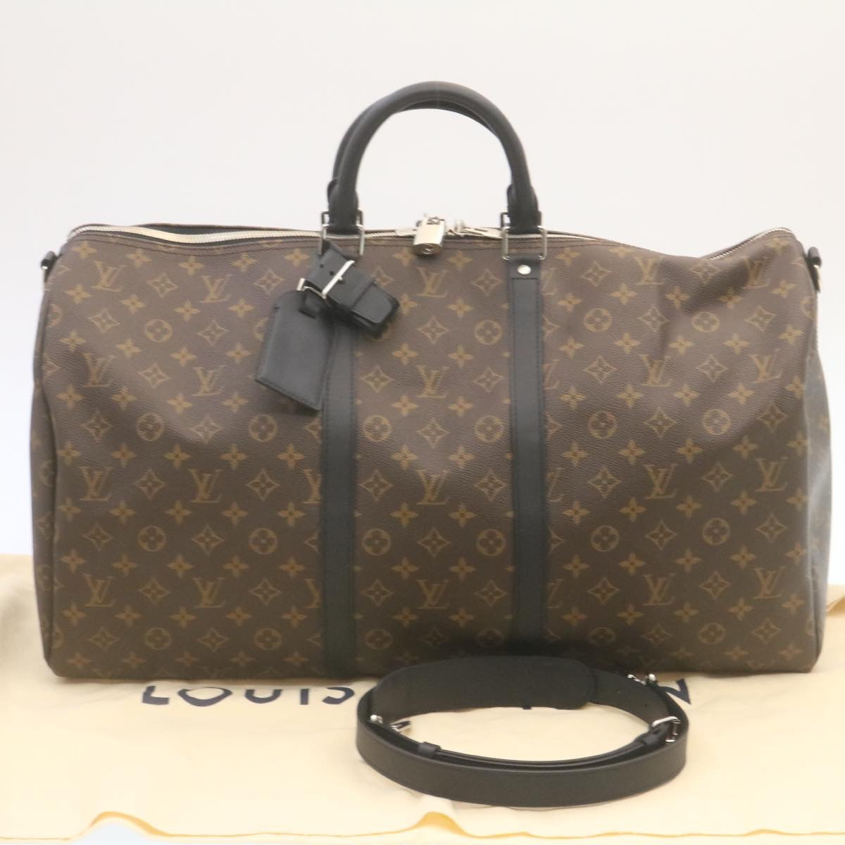 LOUIS VUITTON Monogram Macassar Keepall Bandouliere 55 M56714 28882S