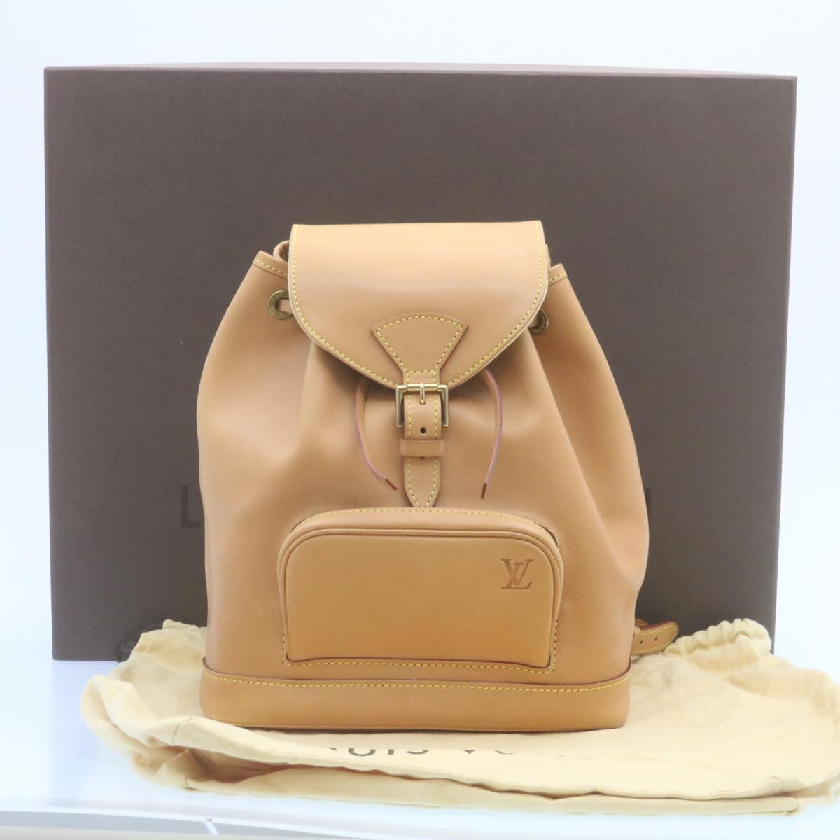 LOUIS VUITTON Nomad leather Montsouris MM Backpack SPO Beige LV 28931S