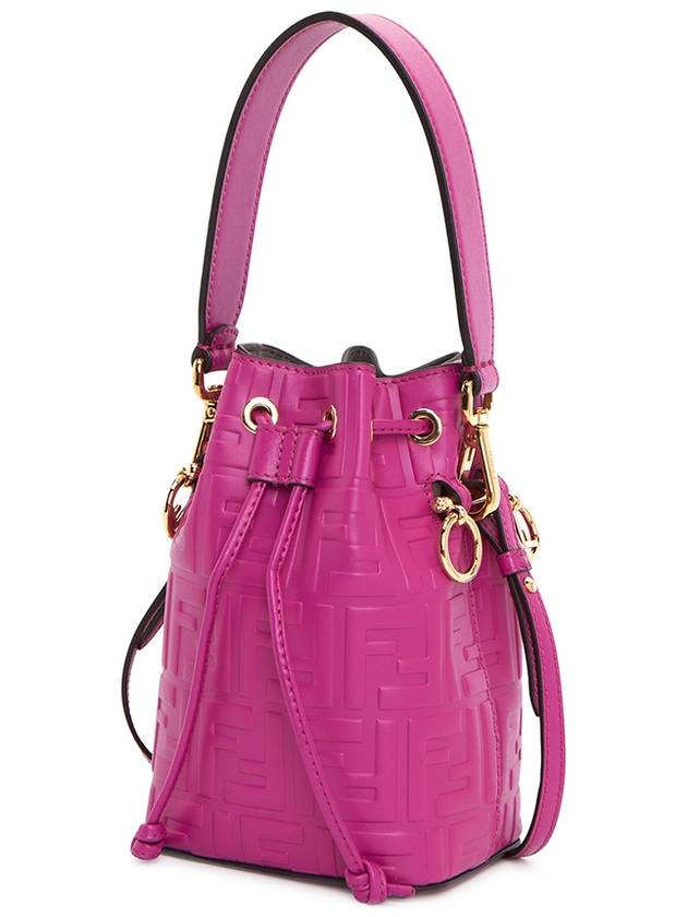 Luxury Fendi Mon Tresor Small Leather Bucket Bag Pink