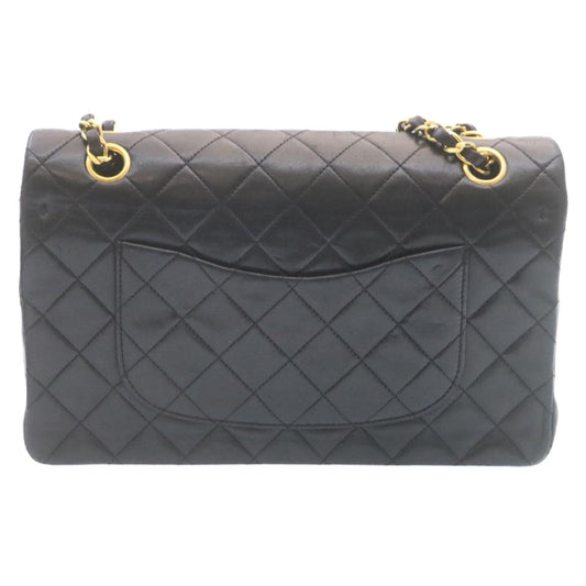 CHANEL Classic Matelasse 25 Chain Flap Shoulder Bag Lamb Skin Black  29001A