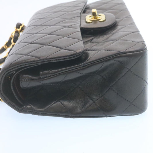 CHANEL Classic Matelasse 23 Chain Flap Shoulder Bag Lamb Skin Black  29002A