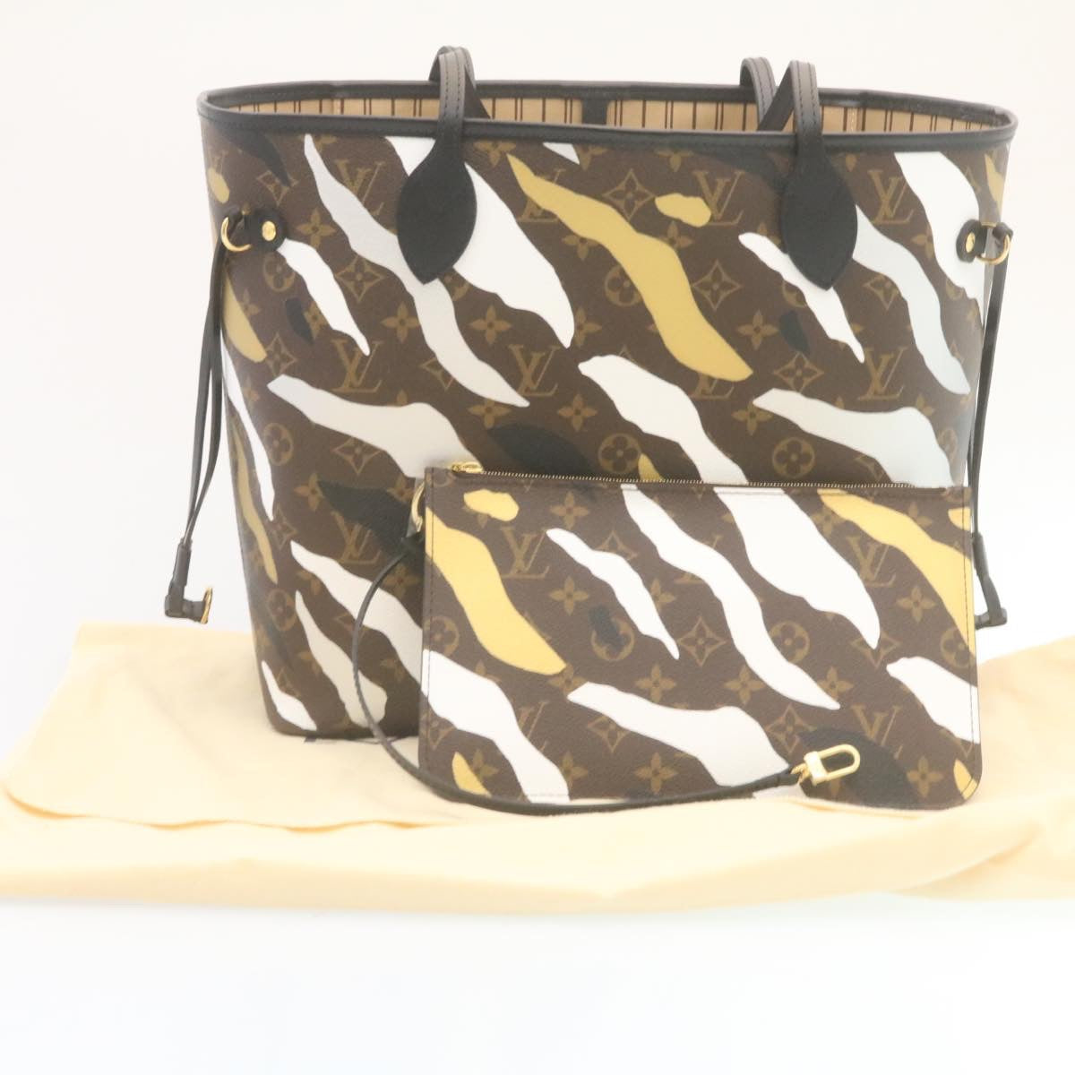 LOUIS VUITTON × LOL Monogram Camouflage Neverfull MM Tote Bag M45201 29024S