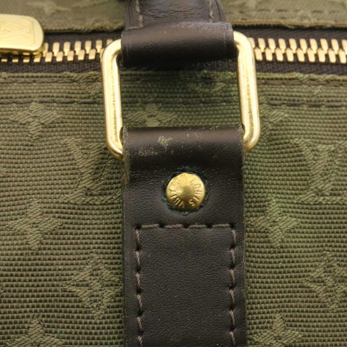 LOUIS VUITTON Monogram Mini Keepall Bandouliere55 Boston Bag Khaki 29090S