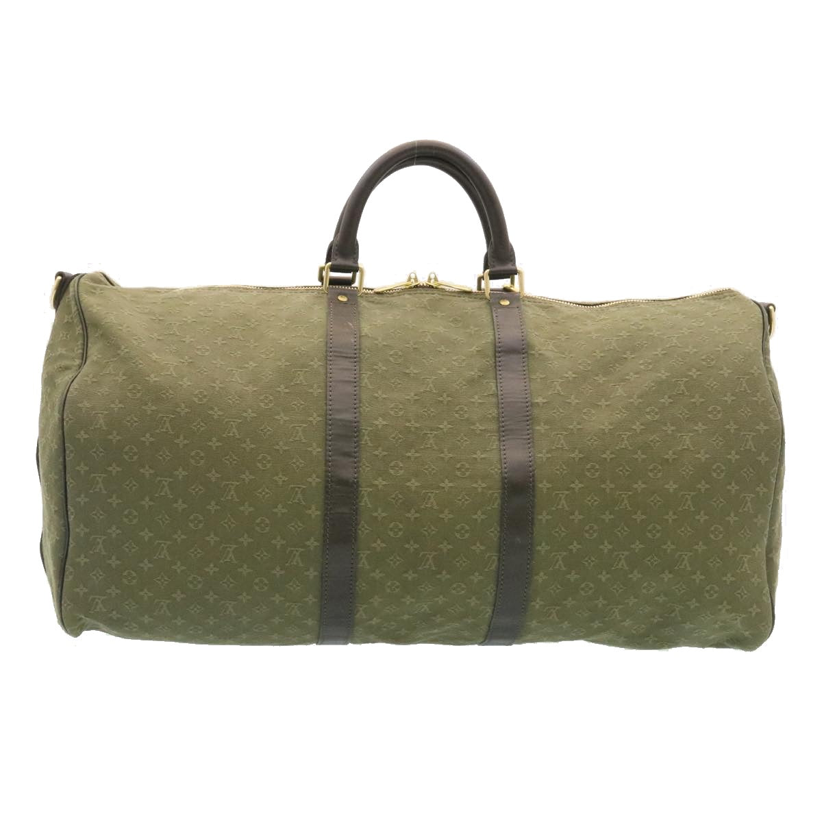 LOUIS VUITTON Monogram Mini Keepall Bandouliere55 Boston Bag Khaki 29090S