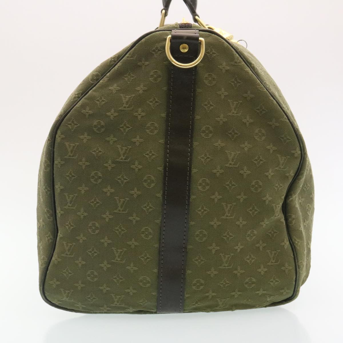 LOUIS VUITTON Monogram Mini Keepall Bandouliere55 Boston Bag Khaki 29090S