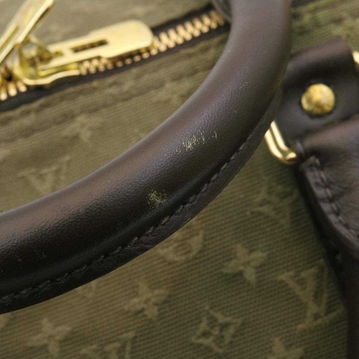 LOUIS VUITTON Monogram Mini Keepall Bandouliere55 Boston Bag Khaki 29090S
