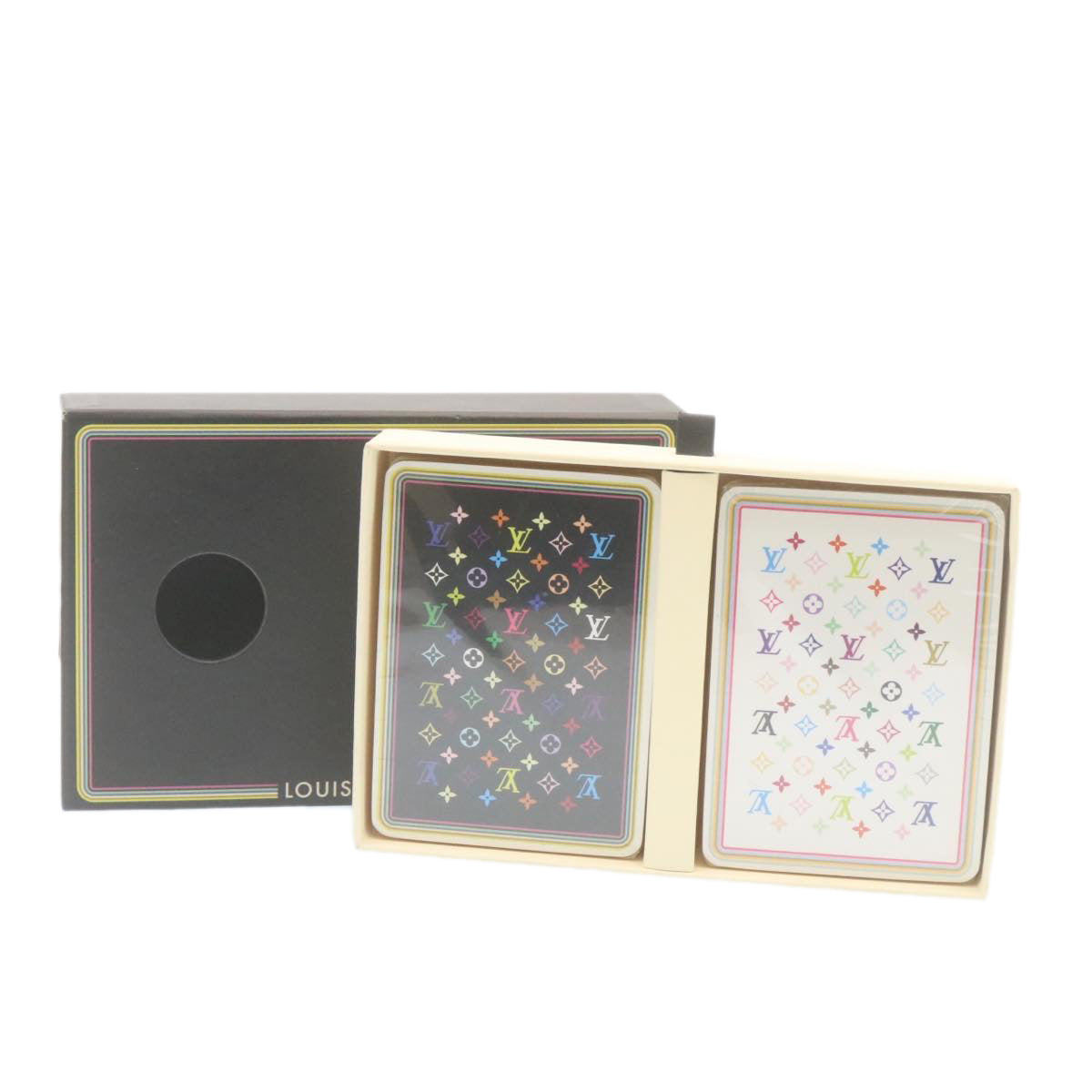 LOUIS VUITTON Multicolor Takashi Murakami Playing Cards Black White 29099