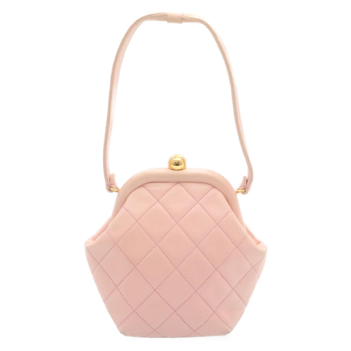 Luxury Chanel Matelasse Hand Bag Lamb Skin Pink CC  29107A