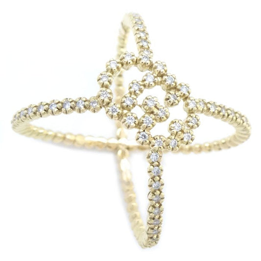 Luxury Gucci Trending 2025 GG Running X Diamond Ring K18YG