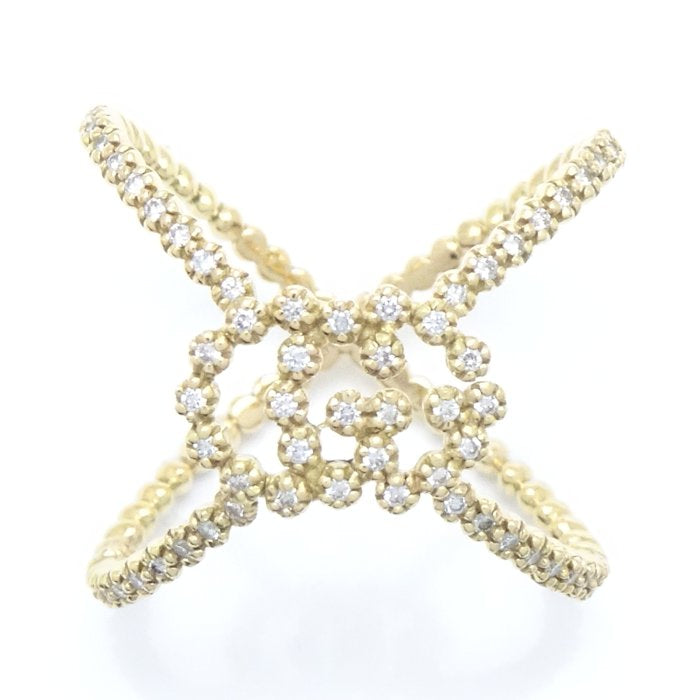 Luxury Gucci Trending 2025 GG Running X Diamond Ring K18YG