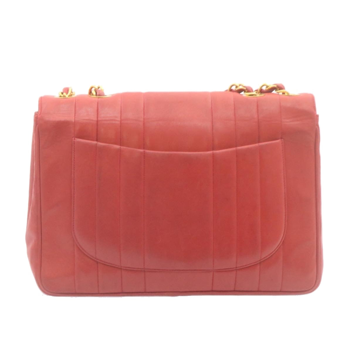 Luxury Chanel Mademoiselle Big Coco Double Chain Shoulder Bag Lamb Skin Red  29129A