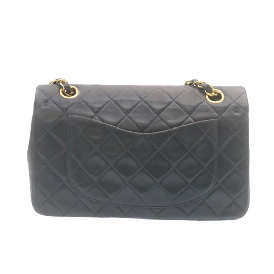 CHANEL Classic Matelasse 23 Chain Flap Shoulder Bag Lamb Skin Black  29130A