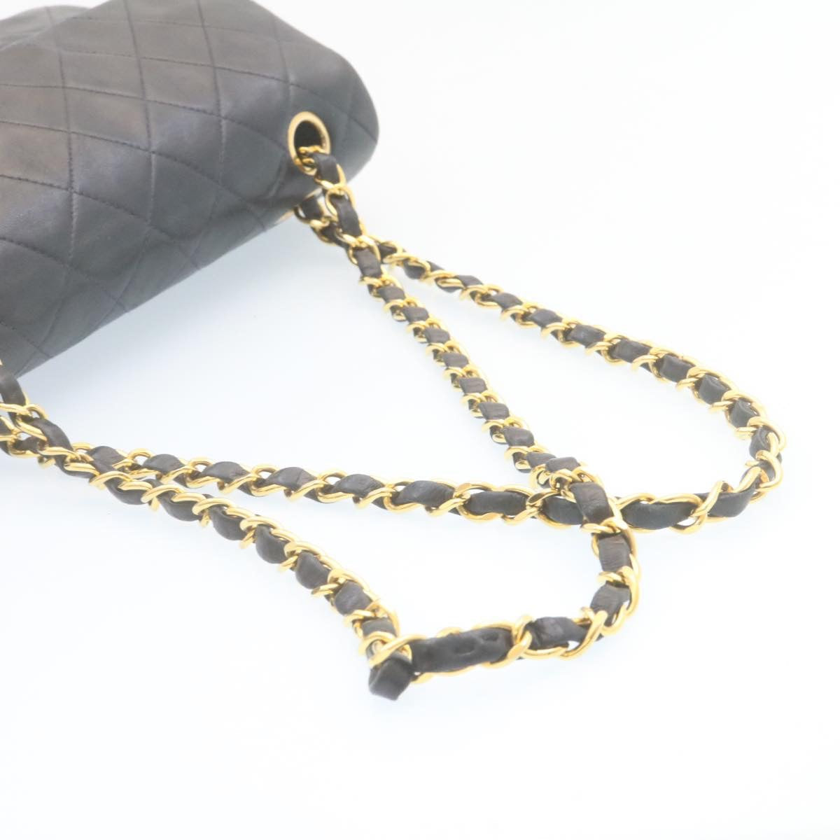 CHANEL Classic Matelasse 23 Chain Flap Shoulder Bag Lamb Skin Black  29130A