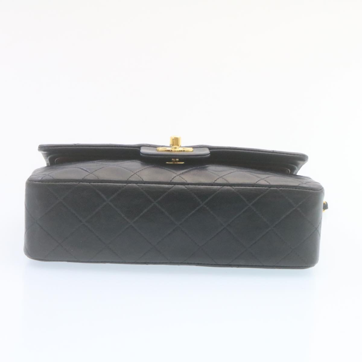 CHANEL Classic Matelasse 23 Chain Flap Shoulder Bag Lamb Skin Black  29130A