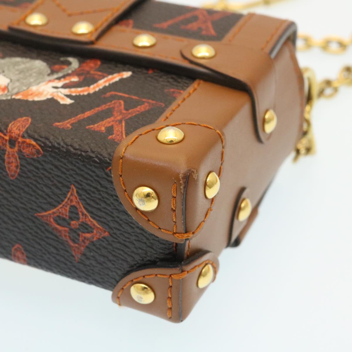 LOUIS VUITTON Monogram Catgram Essential Trunk Pouch M63892 LV 29169S