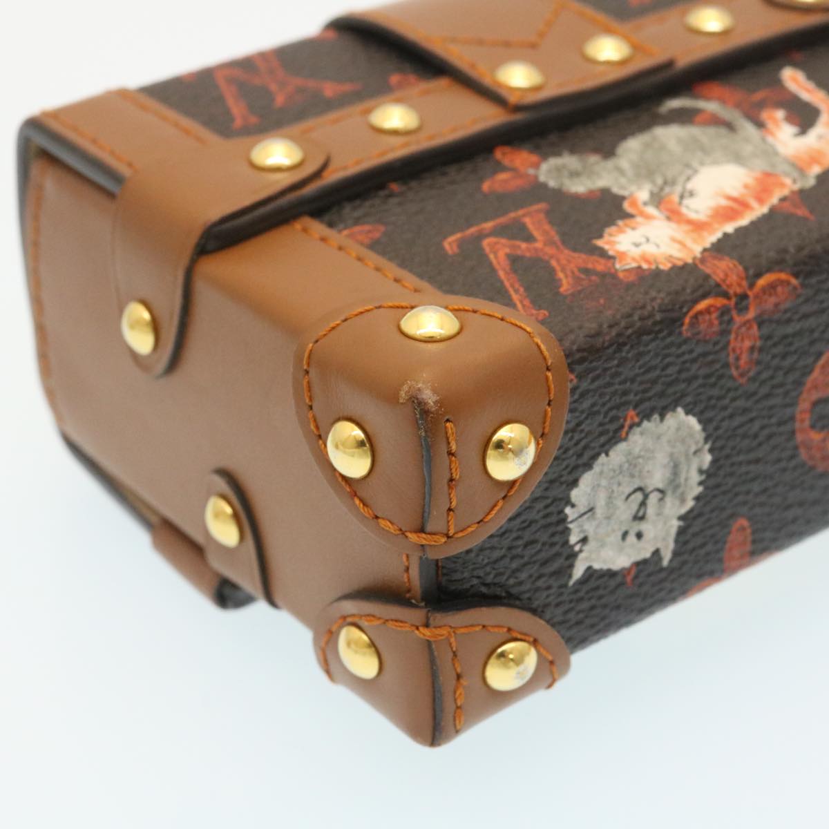 LOUIS VUITTON Monogram Catgram Essential Trunk Pouch M63892 LV 29169S
