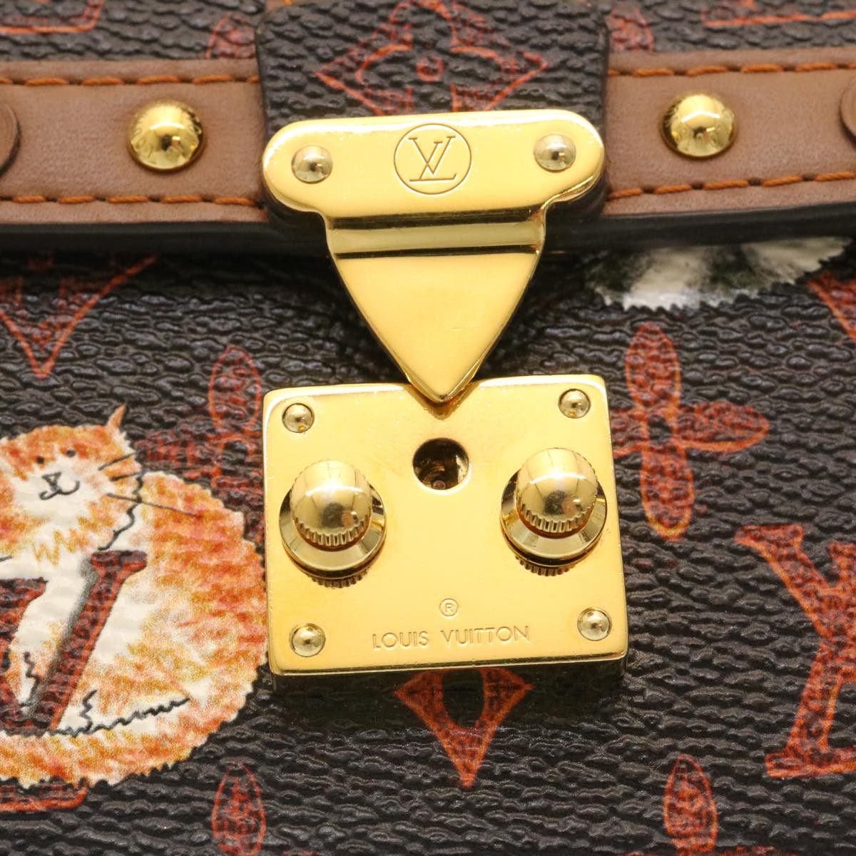 LOUIS VUITTON Monogram Catgram Essential Trunk Pouch M63892 LV 29169S