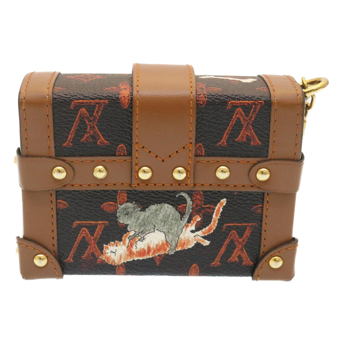 LOUIS VUITTON Monogram Catgram Essential Trunk Pouch M63892 LV 29169S