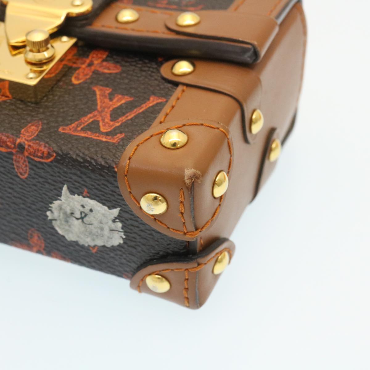 LOUIS VUITTON Monogram Catgram Essential Trunk Pouch M63892 LV 29169S