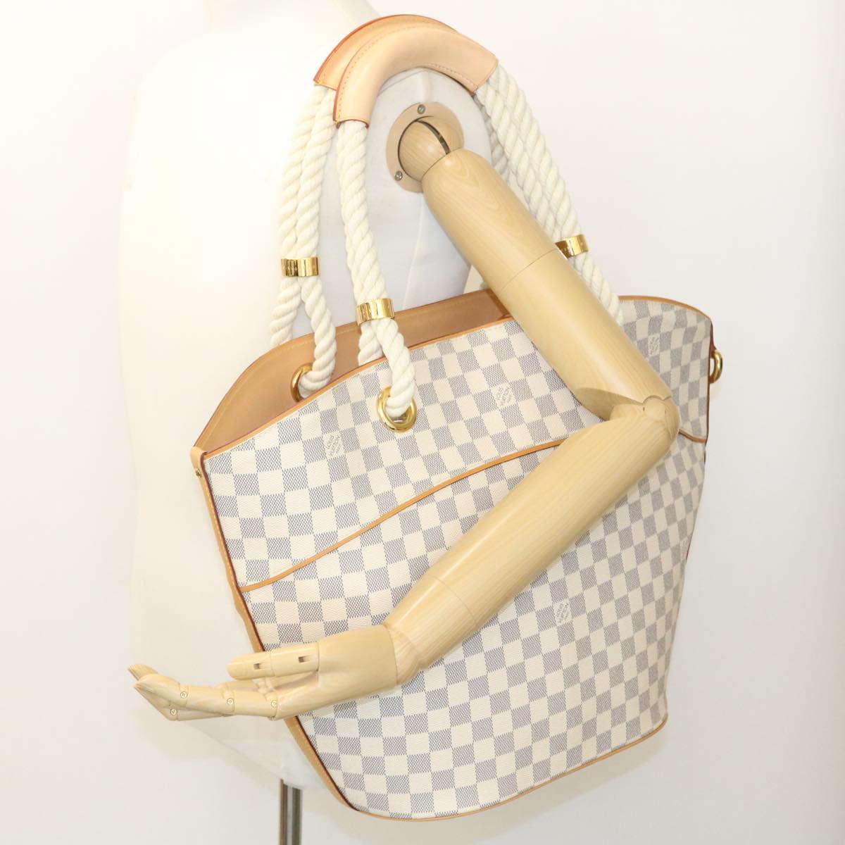 LOUIS VUITTON Damier Azur Pumplon PM Tote Bag N48057 LV 29173S