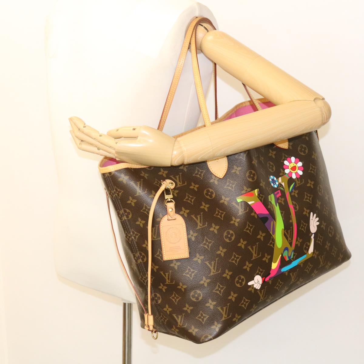LOUIS VUITTON Monogram Neverfull GM Tote Bag Takashi Murakami M95560 29177S