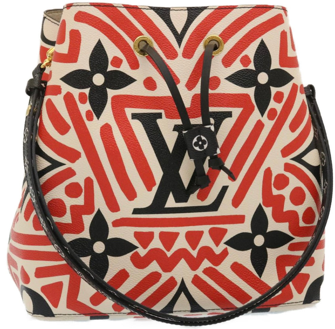 LOUIS VUITTON Monogram Giant LV Clafoutis Neo Noe Shoulder Bag Red 29182S