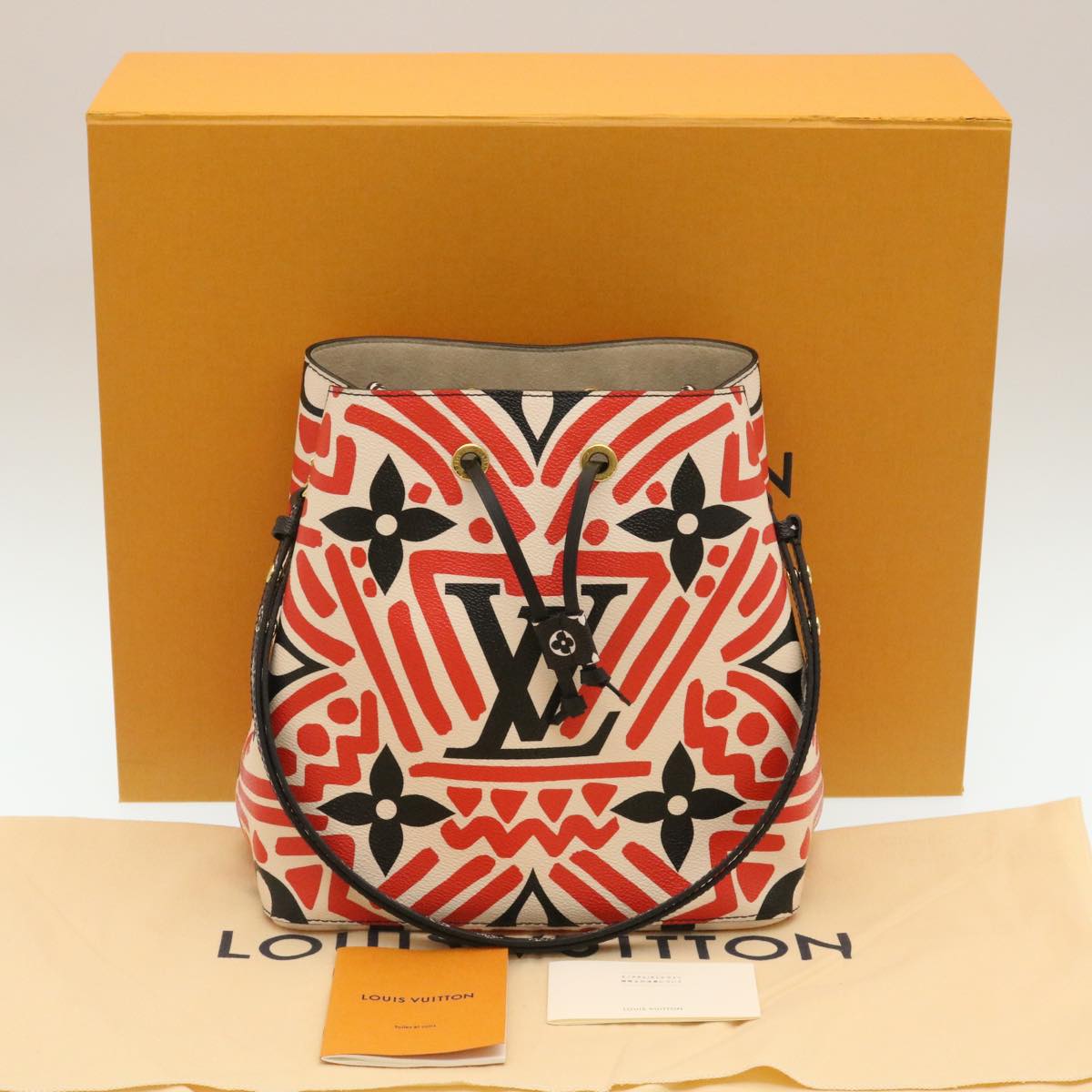 LOUIS VUITTON Monogram Giant LV Clafoutis Neo Noe Shoulder Bag Red 29182S