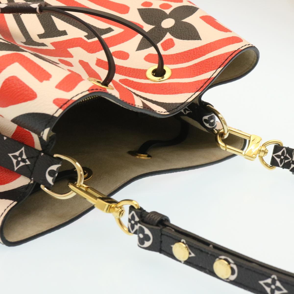 LOUIS VUITTON Monogram Giant LV Clafoutis Neo Noe Shoulder Bag Red 29182S