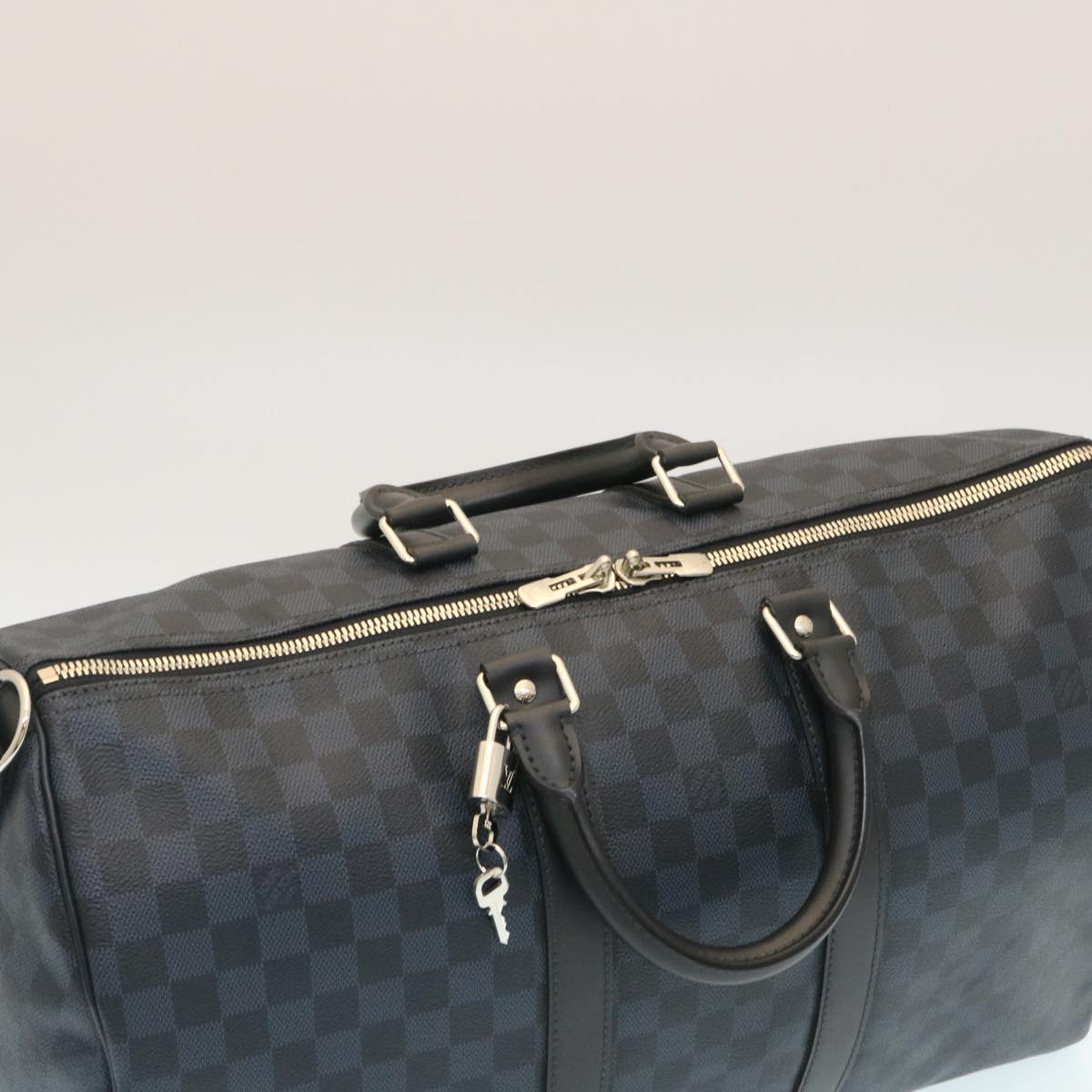 LOUIS VUITTON Damier Cobalt Keepall Bandouliere 45 Boston Bag N41349 29189S