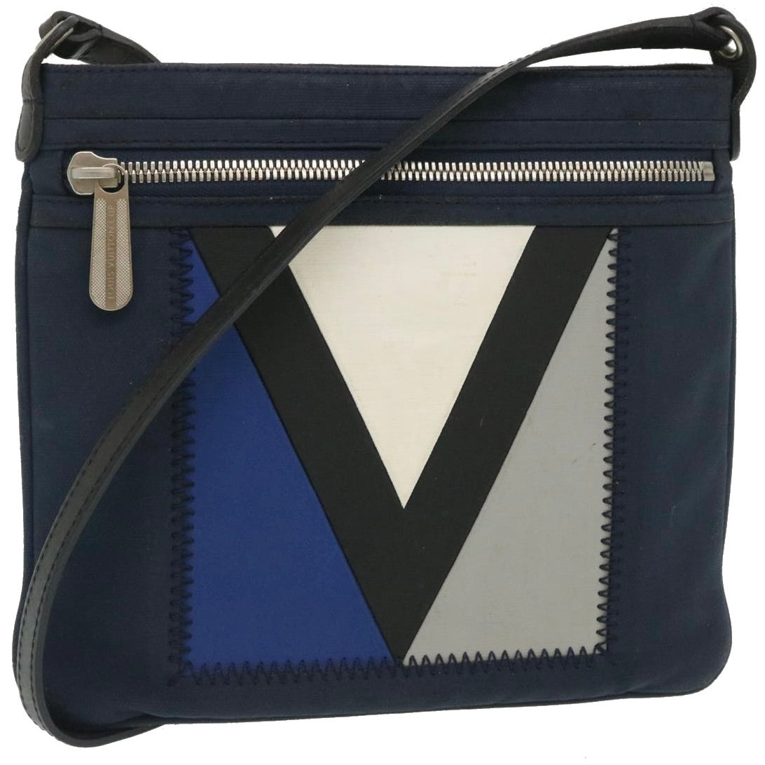 LOUIS VUITTON Genoa Marine Shoulder Bag LV cup Navy M80704 LV 29264