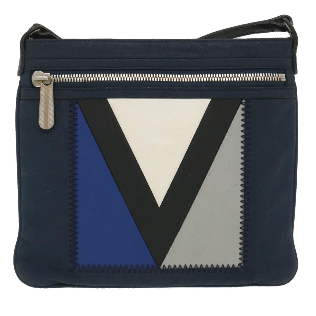 LOUIS VUITTON Genoa Marine Shoulder Bag LV cup Navy M80704 LV 29264