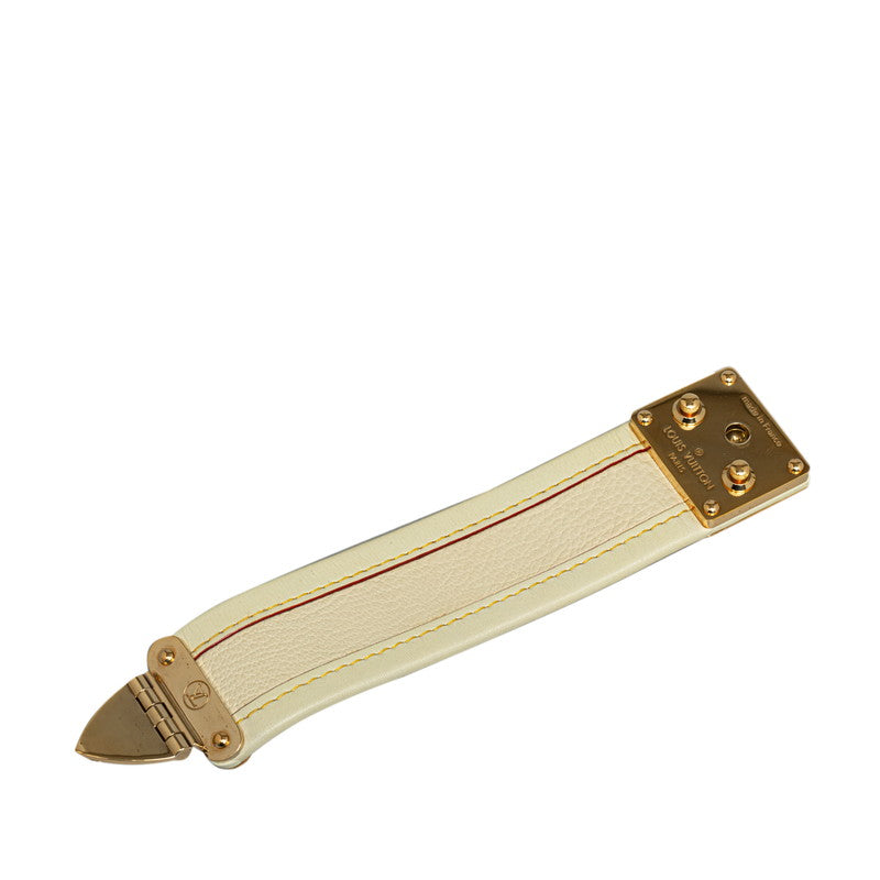 Louis Vuitton Suarez Bracelet M92632 Ivory White Leather  Louis Vuitton