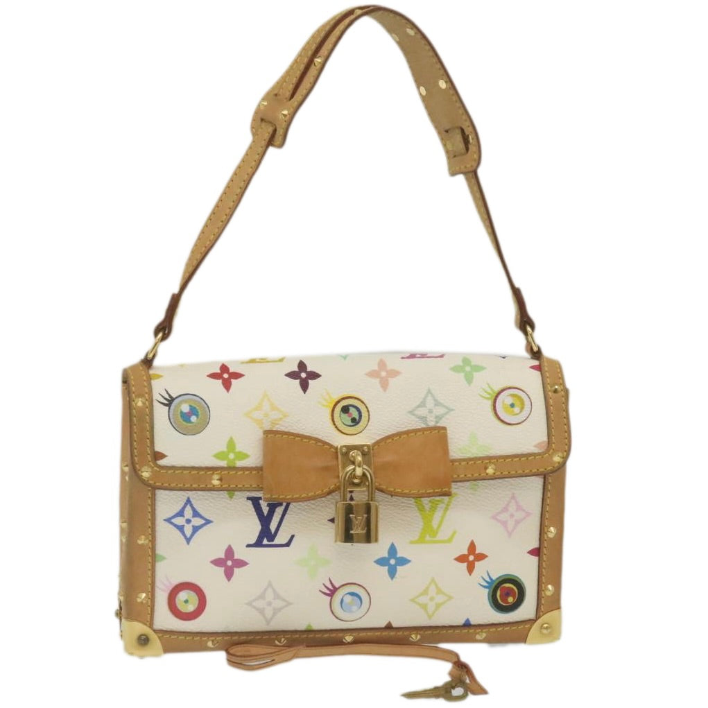 LOUIS VUITTON Monogram Pochette Eye Miss You Hand Bag White M92055 29328A
