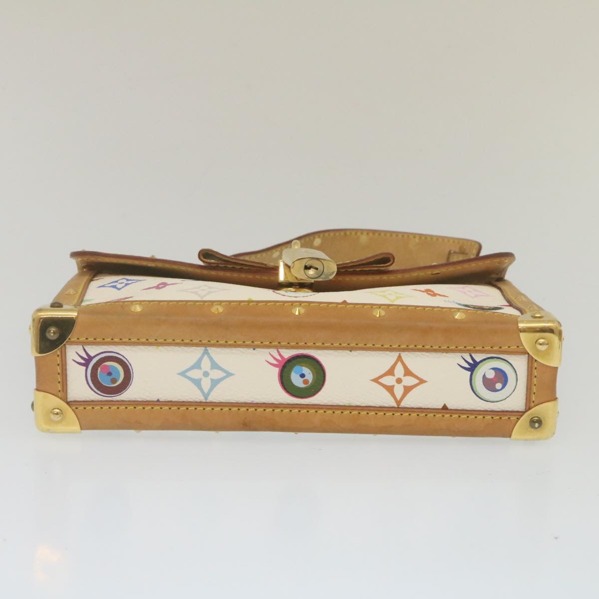 LOUIS VUITTON Monogram Pochette Eye Miss You Hand Bag White M92055 29328A