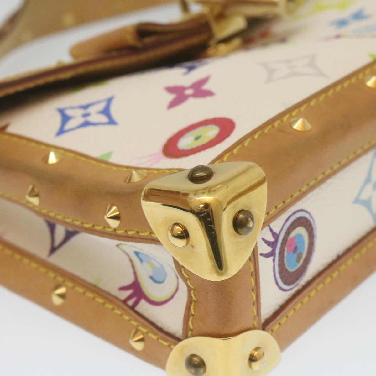 LOUIS VUITTON Monogram Pochette Eye Miss You Hand Bag White M92055 29328A