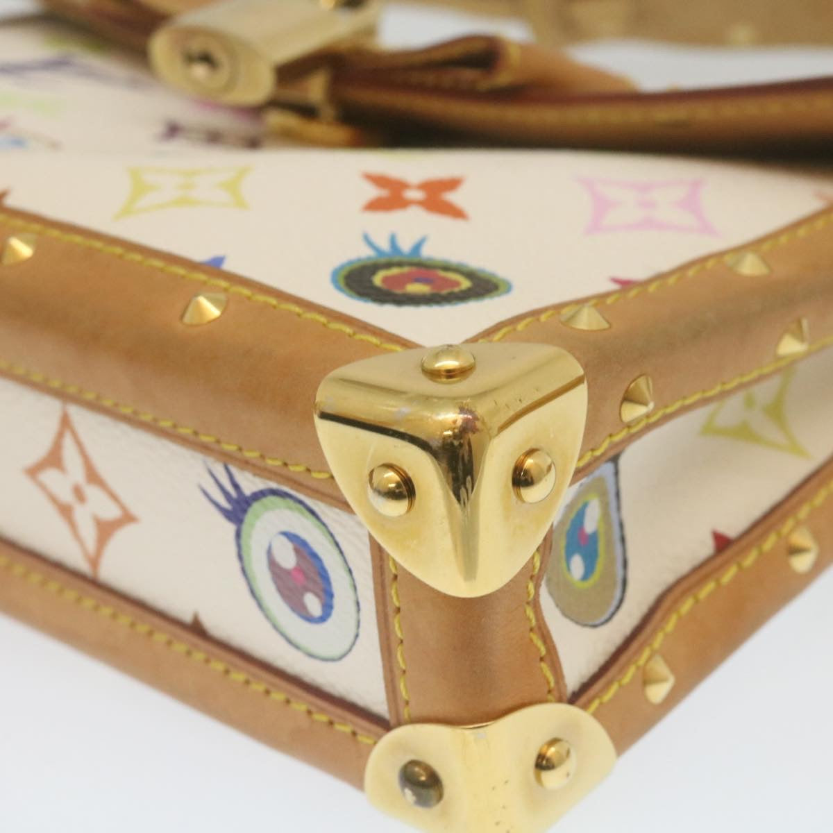 LOUIS VUITTON Monogram Pochette Eye Miss You Hand Bag White M92055 29328A