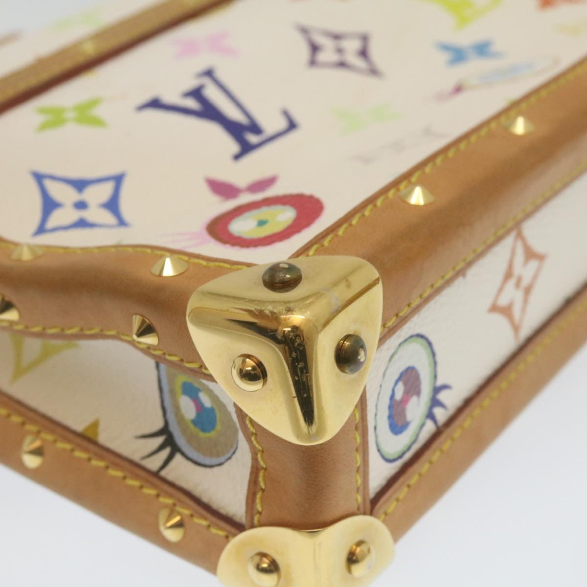 LOUIS VUITTON Monogram Pochette Eye Miss You Hand Bag White M92055 29328A