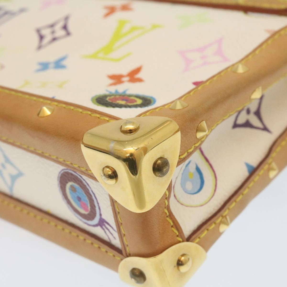 LOUIS VUITTON Monogram Pochette Eye Miss You Hand Bag White M92055 29328A