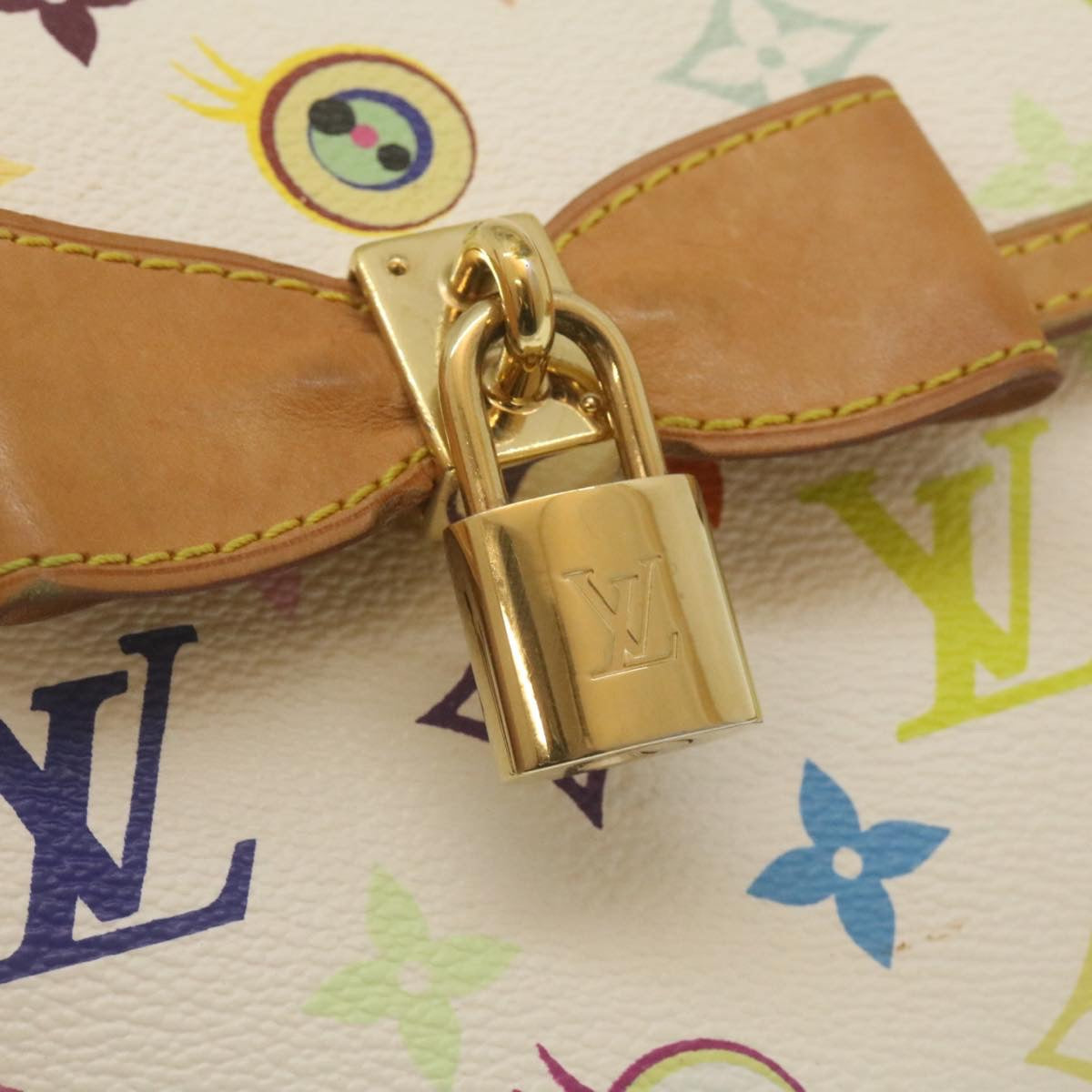 LOUIS VUITTON Monogram Pochette Eye Miss You Hand Bag White M92055 29328A