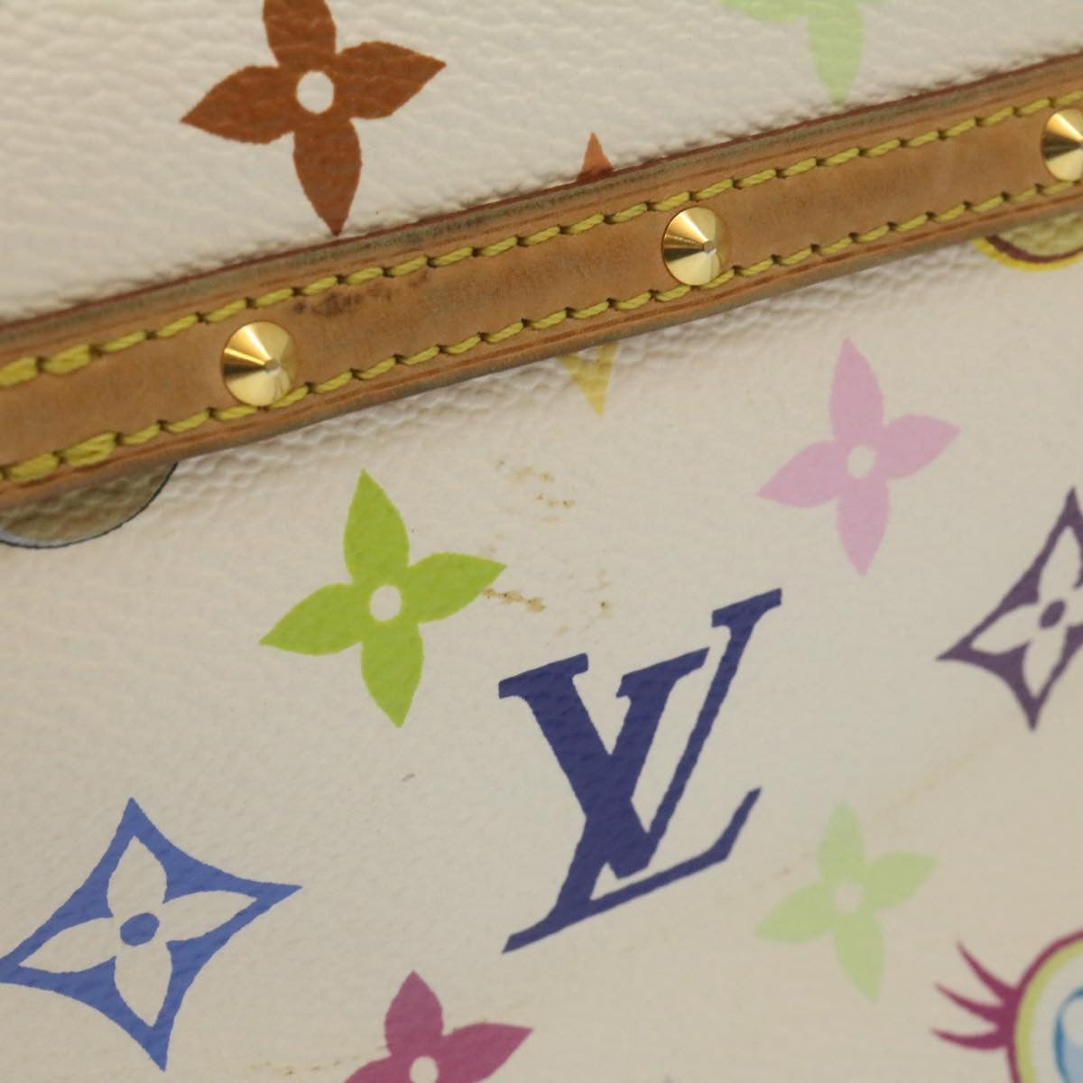 LOUIS VUITTON Monogram Pochette Eye Miss You Hand Bag White M92055 29328A