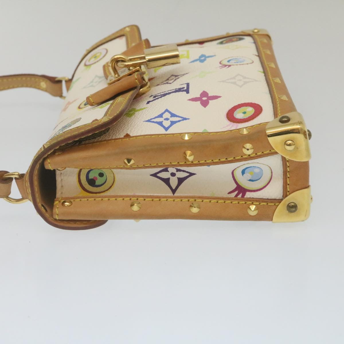 LOUIS VUITTON Monogram Pochette Eye Miss You Hand Bag White M92055 29328A