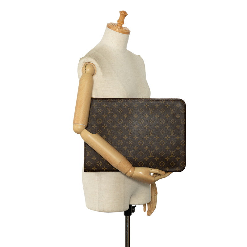 Louis Vuitton Monogram Posh Documentary Second Bag Paper Case M53456 Brown PVC Leather  Louis Vuitton