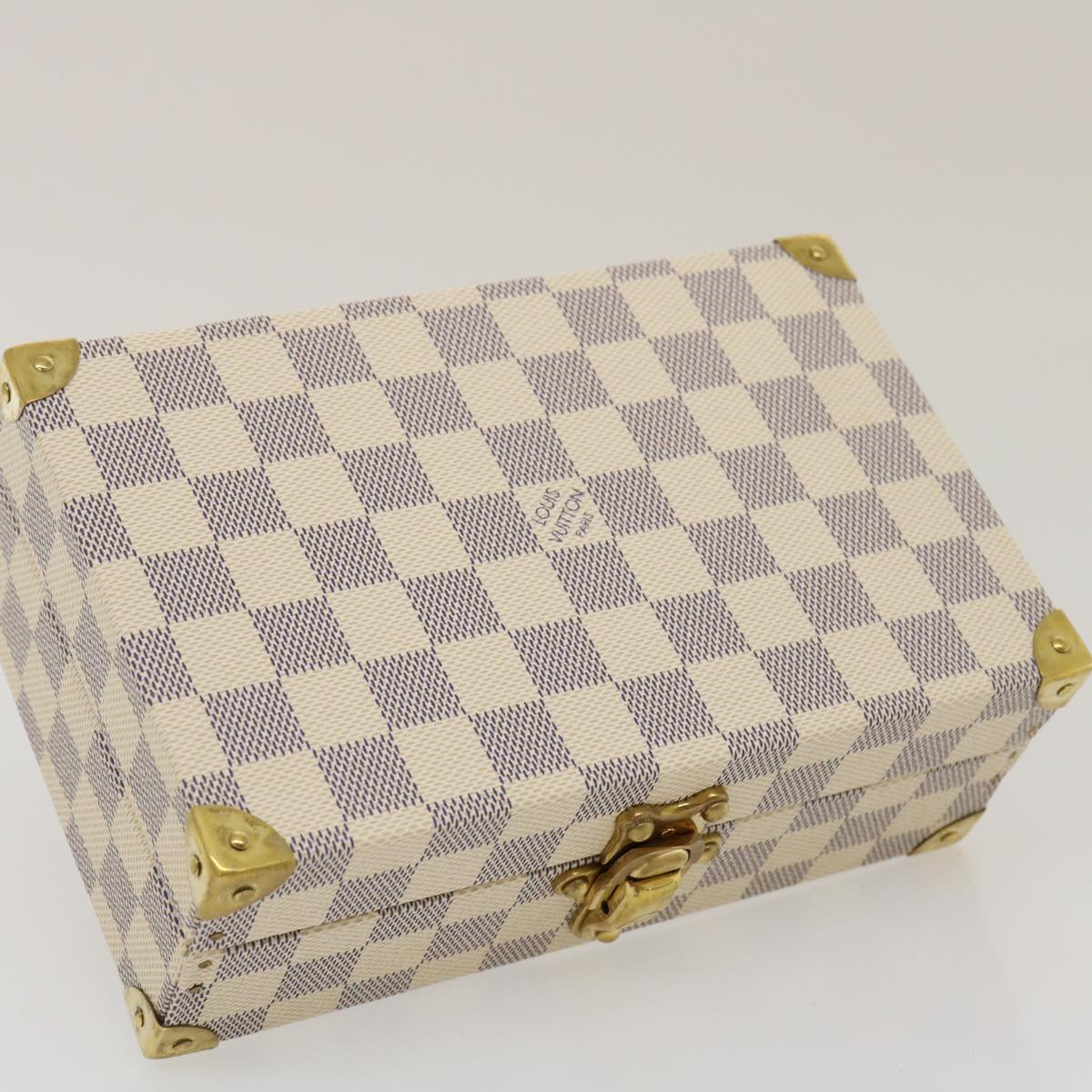 LOUIS VUITTON Damier Azur Coffret Polyvalent Jewelry Box SPO N33618 29521S